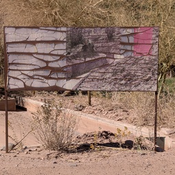 An informative signpost in a natural setting.
